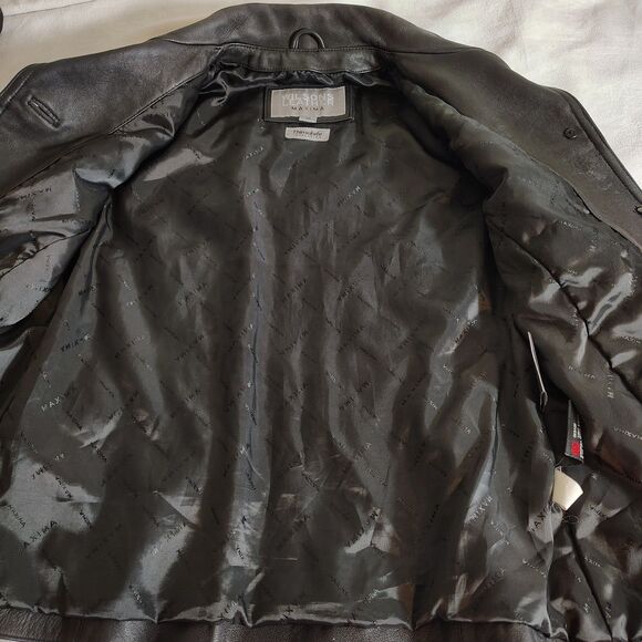 Vtg Maxima Wilson's Womens Black Leather Jacket Medium Button Up Soft 90s Y2K - Picture 16 of 16